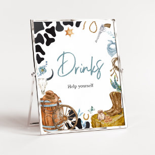 Póster Bebidas de Baby Shower para un niño pequeño