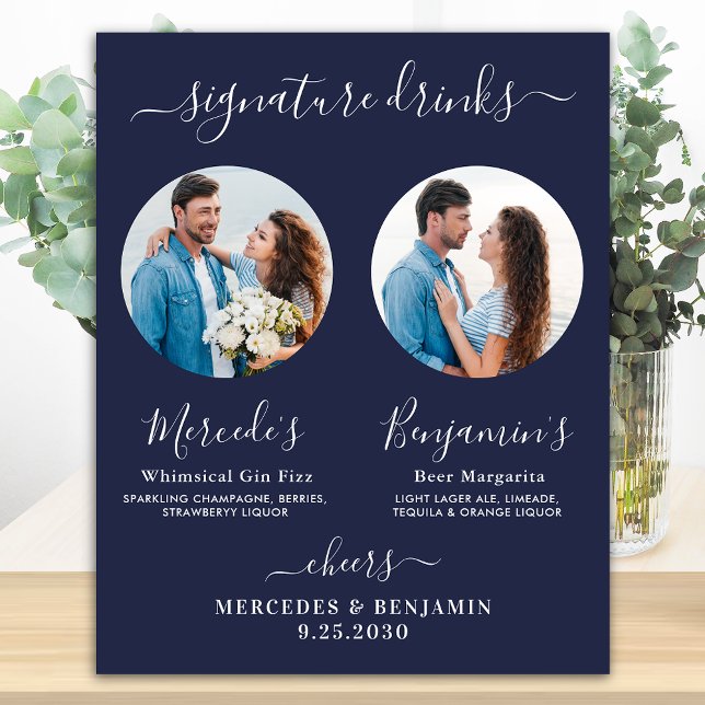 Póster Bebidas de firma Personalizado foto Boda azul de l (Subido por el creador)