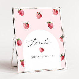 Póster Bebidas de fresa, por favor, ayúdense