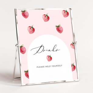 Póster Bebidas de fresa, por favor, ayúdense