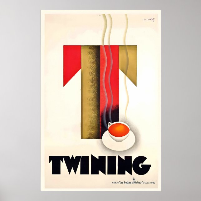Póster Bebidas de Té Café Twining Cocina Comida (Frente)