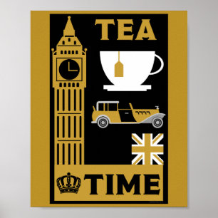 Póster Bebidas de té clásicas británicas