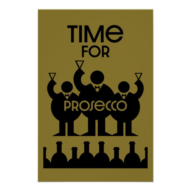 Póster Bebidas de vino Prosecco (Anverso)