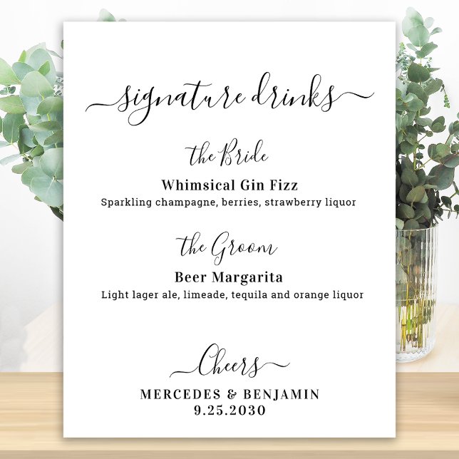 Póster Bebidas Destacadas Barra de Bodas Personalizada El (Subido por el creador)