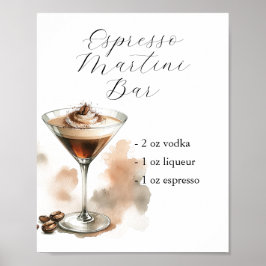 Póster Bebidas Destacadas | Martini de Espresso