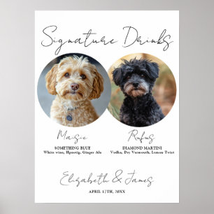 Póster Bebidas emblemáticas de boda Mascotas Perros 2 Fot