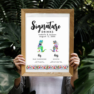 Póster Bebidas emblemáticas de la boda de la Novia y el N