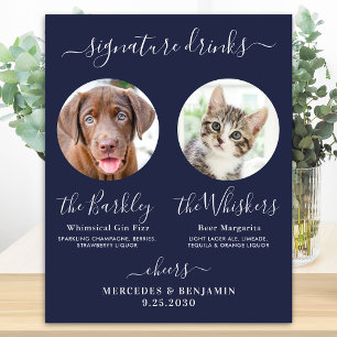 Póster Bebidas emblemáticas para bodas de perros Bebidas 