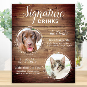 Póster Bebidas emblemáticas para bodas de perros de compa