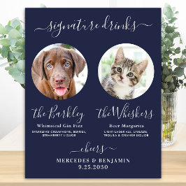 Póster Bebidas emblemáticas para bodas de perros de compa