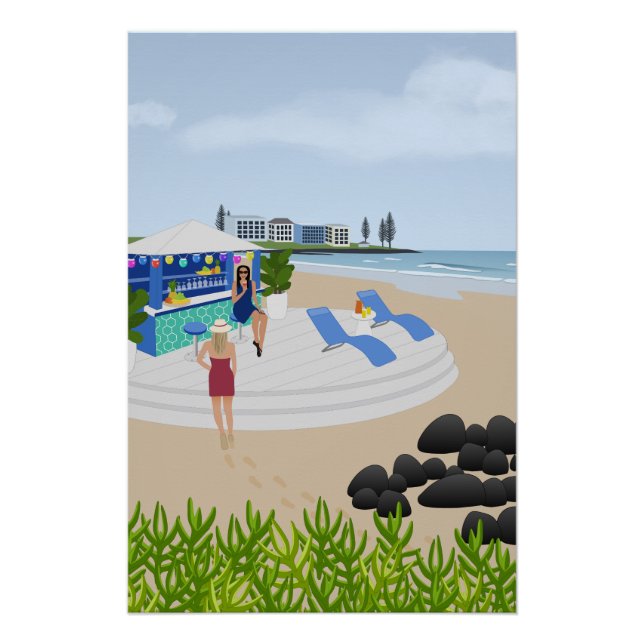 Póster Bebidas en el Beach Bar (Anverso)
