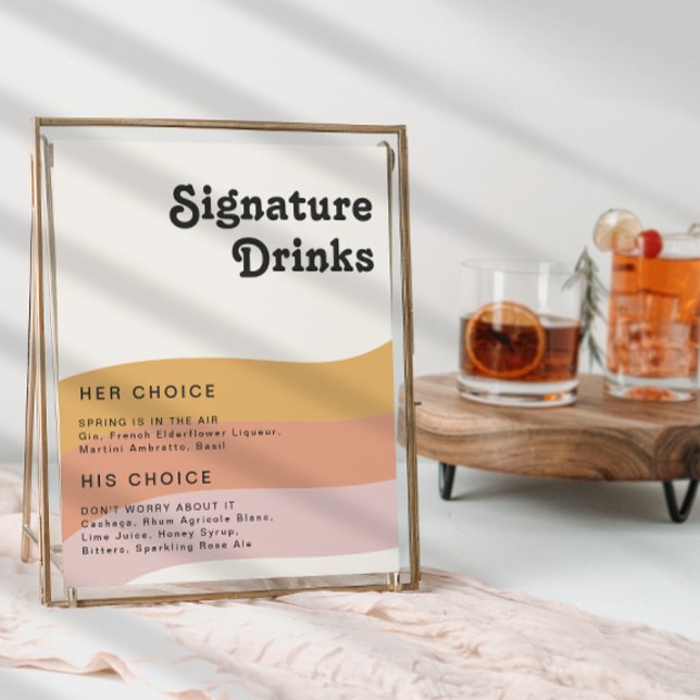 Póster Bebidas Modernas Retro de Firma Arcoíris de los 70 (Subido por el creador)