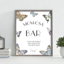 Bebidas para Baby Shower Butterfly Momosa Bar