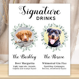 Póster Bebidas Personalizadas con Foto para Bodas de Masc