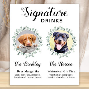 Póster Bebidas Personalizadas con Foto para Bodas de Masc