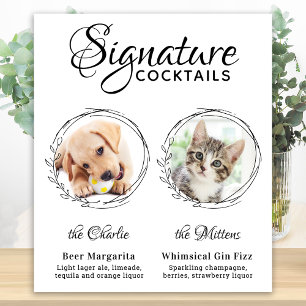 Póster Bebidas Personalizadas con la Huella de tu Perro p