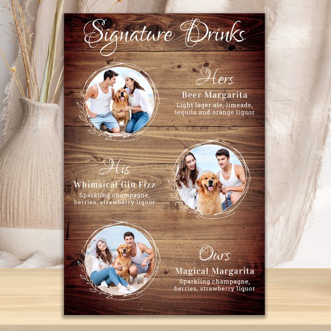 Póster Bebidas Rústicas con Toque Personal 3 Fotos Bodas  (Subido por el creador)