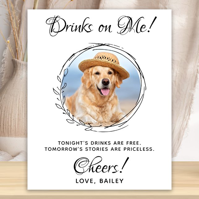 Póster Bebidas Sobre Mí Personalizado Foto Perro Bar Masc (Subido por el creador)