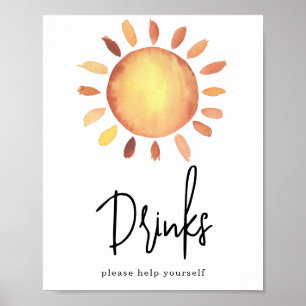 Póster Bebidas Sunshine