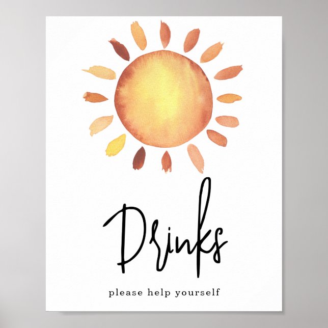 Póster Bebidas Sunshine (Frente)