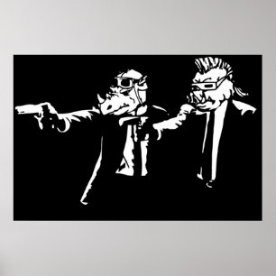 Póster Bebop Rocksteady  Thug life  Pfiction mashup