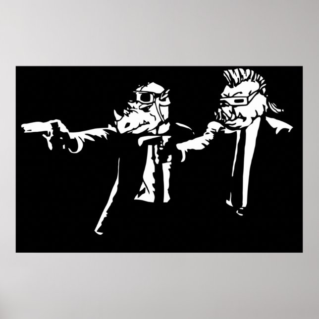 Póster Bebop Rocksteady  Thug life  Pfiction mashup (Frente)