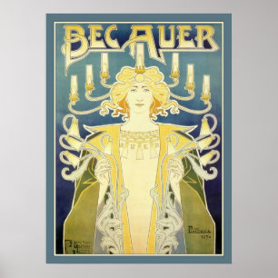 Póster Bec Auer (Azul)