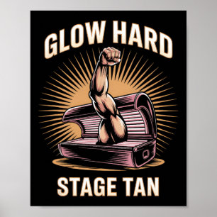 Póster Bed de entrenamiento Glow Hard Competitors Fitness