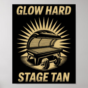 Póster Bed de entrenamiento Glow Hard Competitors Fitness