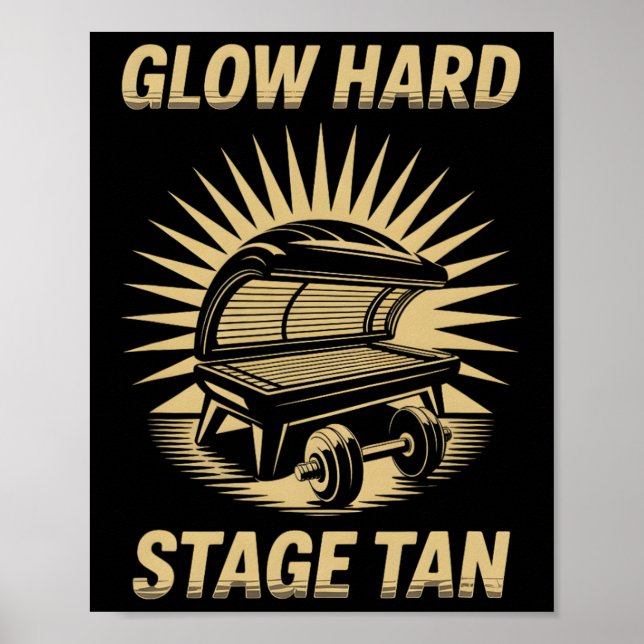 Póster Bed de entrenamiento Glow Hard Competitors Fitness (Frente)