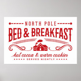 Póster Bed & desayuno festivo en el polo norte