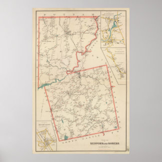 Póster Bedford, ciudades de Somers