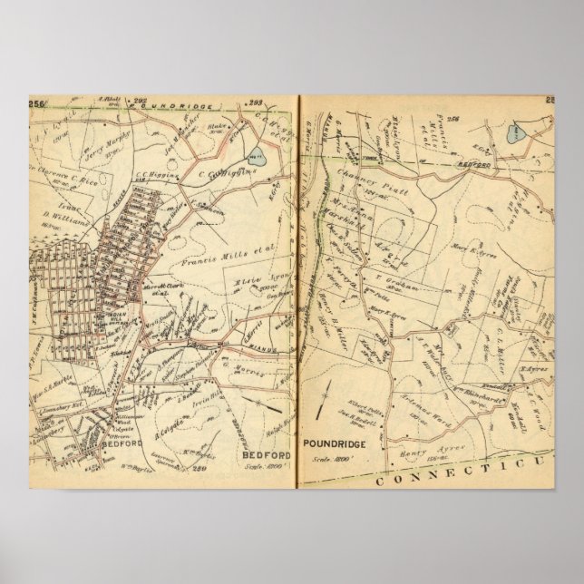 Póster Bedford, Nueva York (Frente)