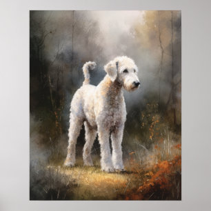 Póster Bedlington Terrier Dog Art Print Poster