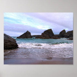Póster Bedruthan Steps Cornwall Photographer Poster
