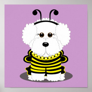 Póster "BEE" Chon Bichon Frise Halloween