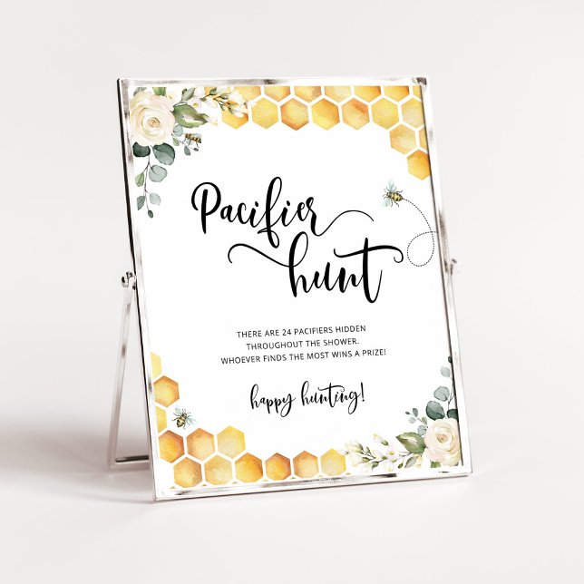 Póster Bee floral pacificador caza bebé juego de ducha (Subido por el creador)