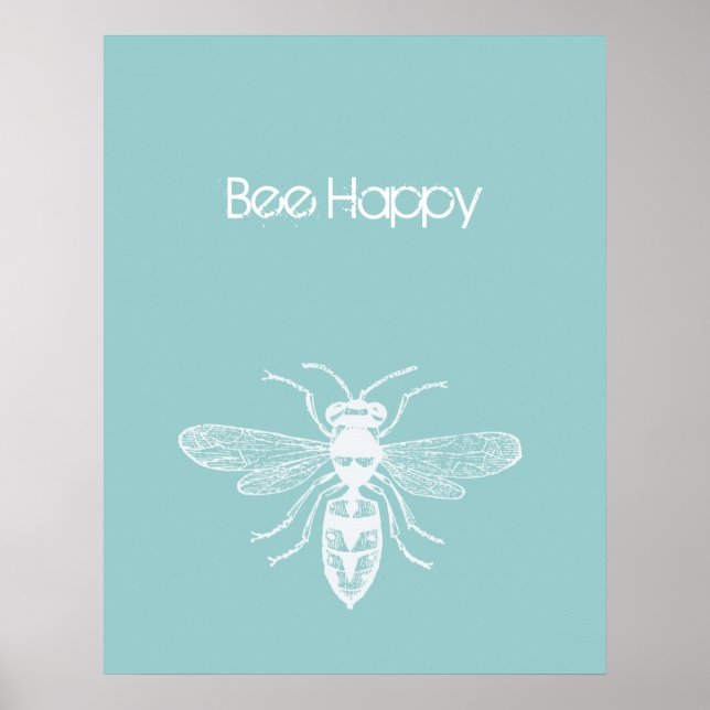 Póster Bee Happy (Frente)