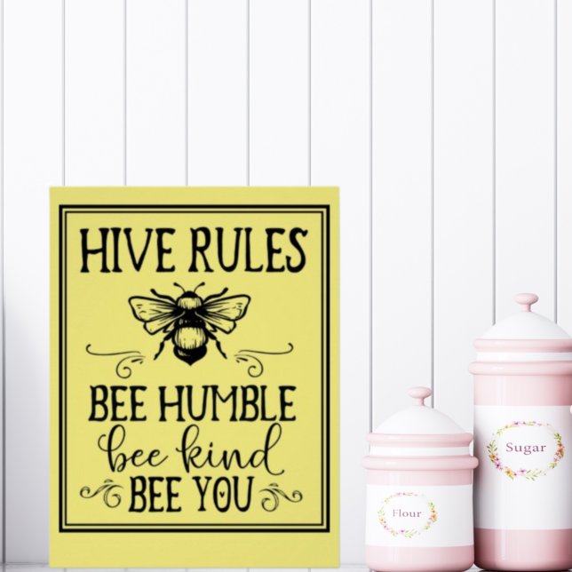 Póster Bee Hive Rules Word Art (Subido por el creador)