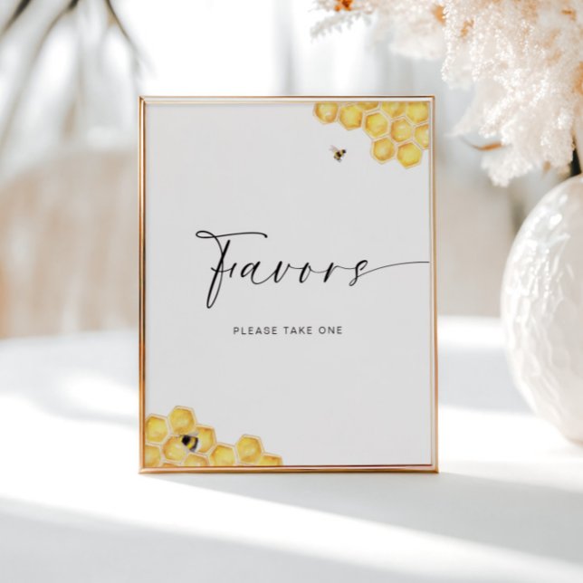 Póster Bee Honeycomb Bridal Shower Favor (Subido por el creador)