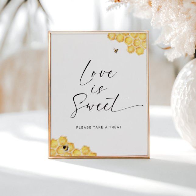 Póster Bee Honeycomb Bridal Shower Love is Sweet (Subido por el creador)