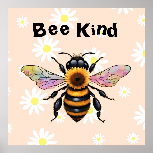 Póster Bee Kind  (Frente)