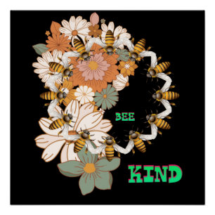 Póster Bee Kind