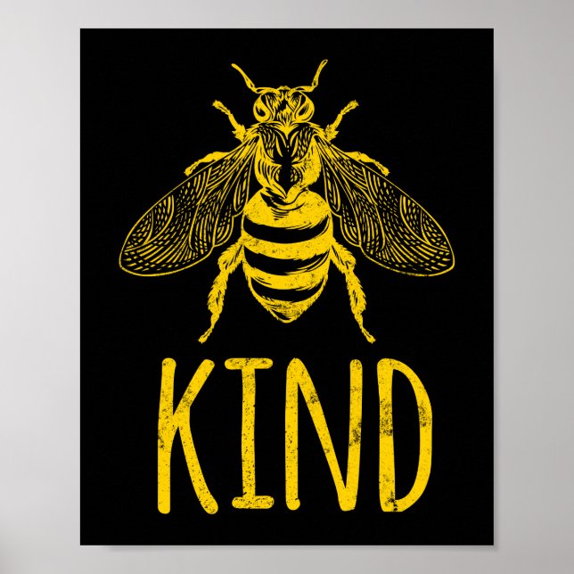 Póster Bee Kind Beekeeper Honey Bee Pun (Frente)