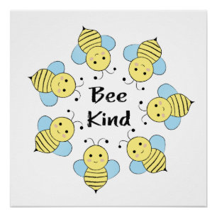 Póster Bee Kind Bees