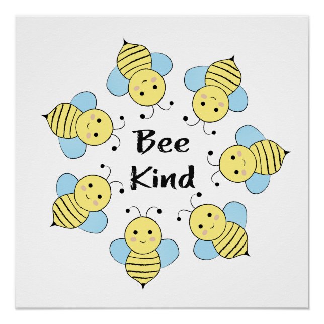 Póster Bee Kind Bees (Anverso)