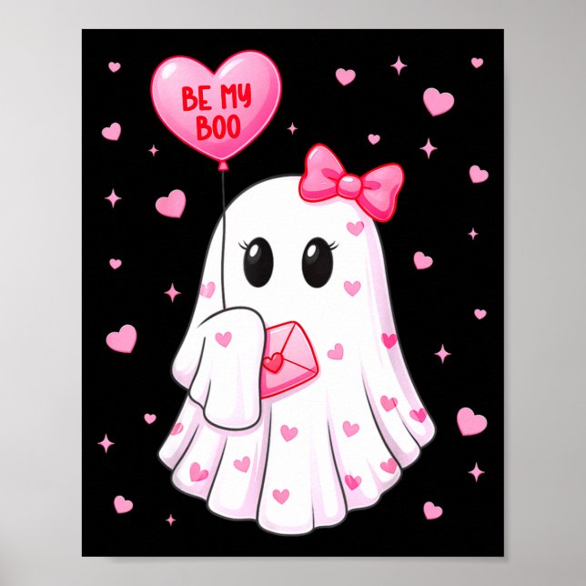 Póster Bee My Boo Heart Boo Ghost Valentine Outfit Women  (Frente)