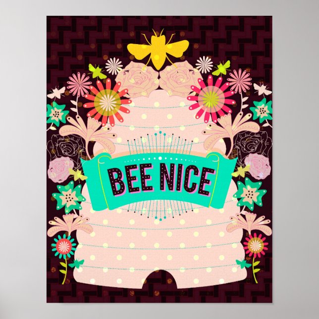 Póster Bee Nice Print (Frente)