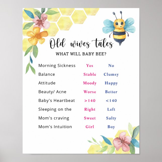 Póster Bee Old Wives cuenta de la Junta de Revelación de  (Frente)