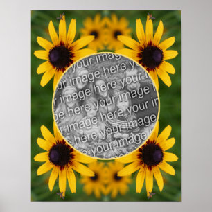 Póster Bee On Black Eyed Susan Flower Agrega Tu Foto